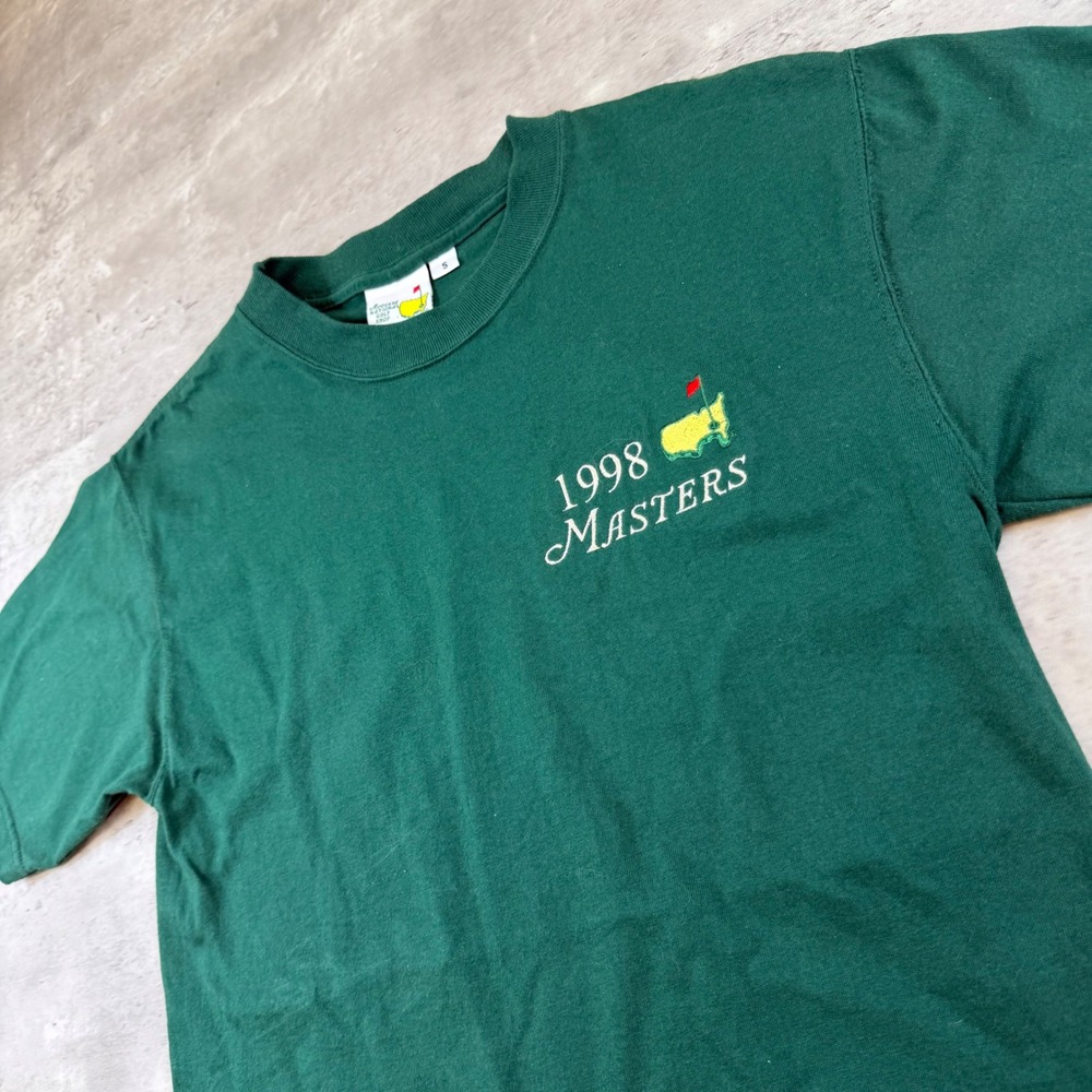 Vintage 1998 Masters Tournament Augusta National Golf Green T-Shirt Small USA